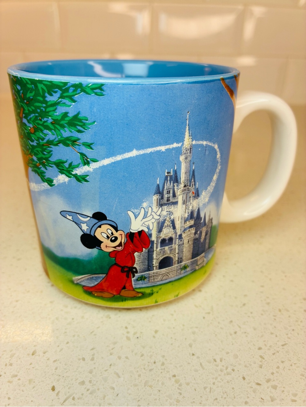 Vintage Walt Disney World 20 years of magic 1991 coffee mug Mickey Rare Sorcerer